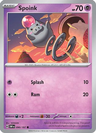 Spoink 90  - Common - SV03: Obsidian Flames