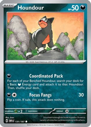Houndour - 131/197 131  - Common - SV03: Obsidian Flames