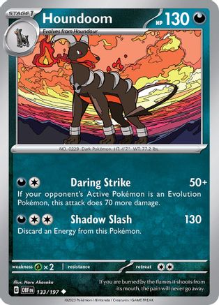 Houndoom 133  - Uncommon - SV03: Obsidian Flames