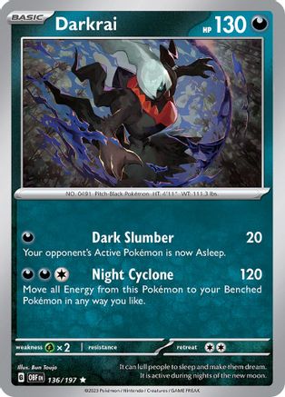 Darkrai 136 Holofoil - Rare - SV03: Obsidian Flames
