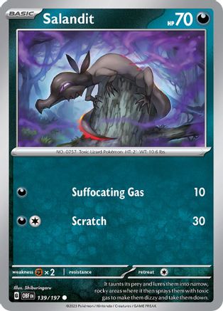 Salandit 139  - Common - SV03: Obsidian Flames