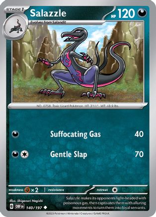 Salazzle 140  - Uncommon - SV03: Obsidian Flames