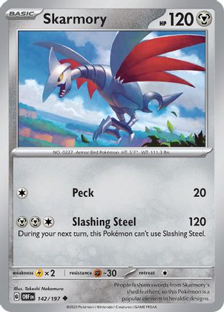 Skarmory 142  - Uncommon - SV03: Obsidian Flames