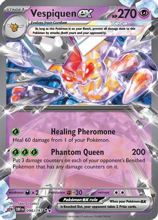 Vespiquen ex 96 Holofoil - Double Rare - SV03: Obsidian Flames