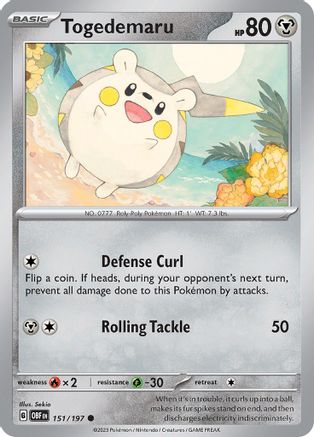 Togedemaru 151  - Common - SV03: Obsidian Flames