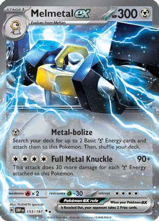 Melmetal ex 153 Holofoil - Double Rare - SV03: Obsidian Flames