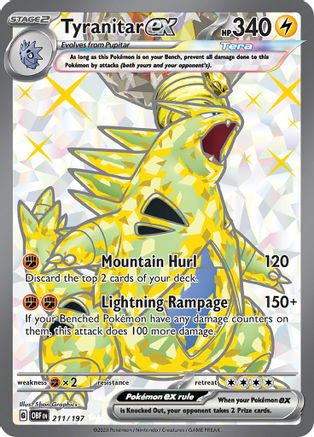 Tyranitar ex - 211/197 211 Holofoil - Ultra Rare - SV03: Obsidian Flames