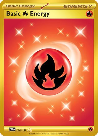Basic Fire Energy - 230/197 230 Holofoil - Hyper Rare - SV03: Obsidian Flames