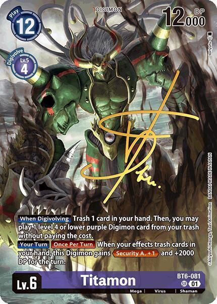 Titamon Rare Pull BT6-081 SR (World Convergence)  - Foil