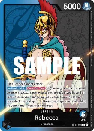 Rebecca (039) (OP04-039) - Normal Leader - Kingdoms of Intrigue