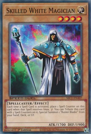 Skilled White Magician (SBC1-ENA07) - Common - 1st Edition - Speed Duel: Streets of Battle City