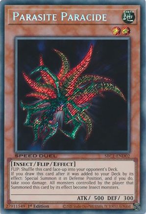 Parasite Paracide (Secret Rare) (SBC1-END02) - Secret Rare - Speed Duel: Streets of Battle City
