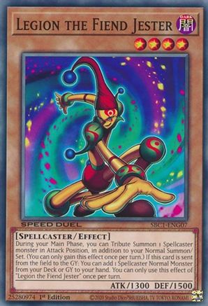 Legion the Fiend Jester (SBC1-ENG07) - Common - 1st Edition - Speed Duel: Streets of Battle City