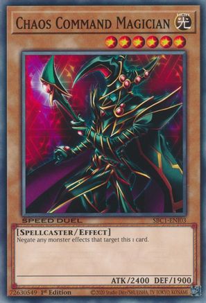 Chaos Command Magician (SBC1-ENI03) - Common - 1st Edition - Speed Duel: Streets of Battle City
