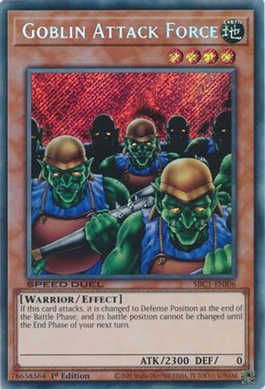 Goblin Attack Force (Secret Rare) (SBC1-ENI06) - Secret Rare - Speed Duel: Streets of Battle City