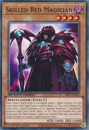 Skilled Red Magician (SBC1-ENI26) - Common - 1st Edition - Speed Duel: Streets of Battle City