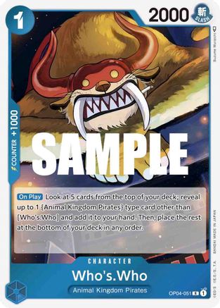 Who's.Who (OP04-051) - Foil Rare - Kingdoms of Intrigue