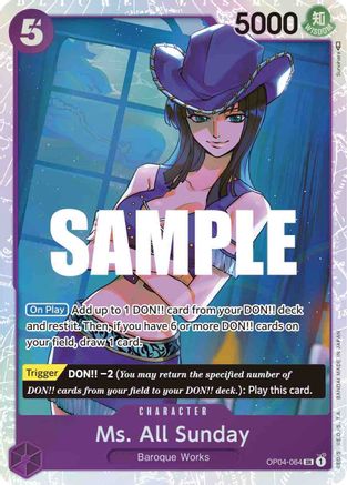 Ms. All Sunday (OP04-064) - Foil Super Rare - Kingdoms of Intrigue