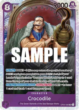 Crocodile (060) (OP04-060) - Foil Super Rare - Kingdoms of Intrigue