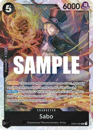 Sabo (OP04-083) - Foil Super Rare - Kingdoms of Intrigue