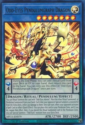 Odd-Eyes Pendulumgraph Dragon (MP23-EN079) - Ultra Rare - 1st Edition - 25th Anniversary Tin: Dueling Heroes Mega Pack