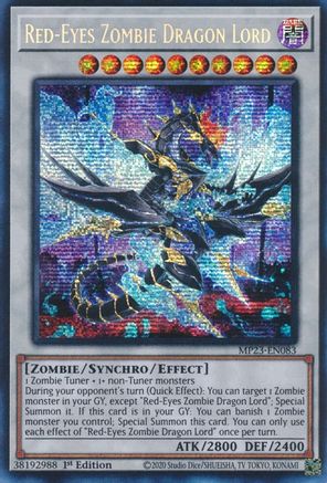 Red-Eyes Zombie Dragon Lord (MP23-EN083) - Prismatic Secret Rare - 25th Anniversary Tin: Dueling Heroes Mega Pack