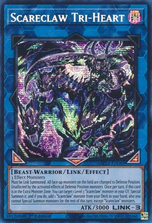Scareclaw Tri-Heart (MP23-EN088) - Prismatic Secret Rare - 1st Edition - 25th Anniversary Tin: Dueling Heroes Mega Pack