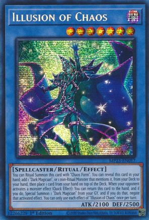 Illusion of Chaos (MP23-EN017) - Prismatic Secret Rare - 1st Edition - 25th Anniversary Tin: Dueling Heroes Mega Pack