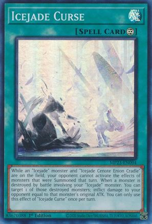Icejade Curse (MP23-EN094) - Super Rare - 1st Edition - 25th Anniversary Tin: Dueling Heroes Mega Pack
