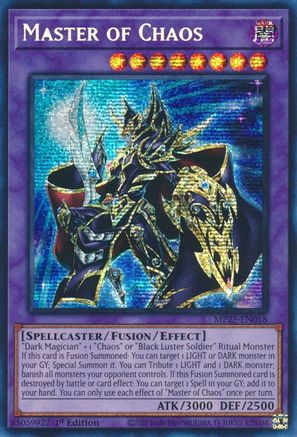 Master of Chaos (MP23-EN018) - Prismatic Secret Rare - 1st Edition - 25th Anniversary Tin: Dueling Heroes Mega Pack