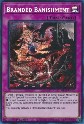 Branded Banishment (MP23-EN102) - Prismatic Secret Rare - 25th Anniversary Tin: Dueling Heroes Mega Pack