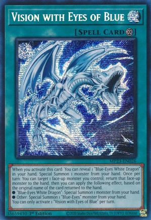 Vision with Eyes of Blue (MP23-EN026) - Prismatic Secret Rare - 1st Edition - 25th Anniversary Tin: Dueling Heroes Mega Pack