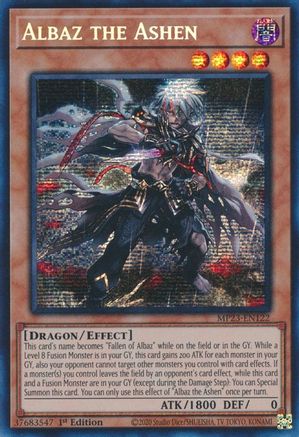 Albaz the Ashen (MP23-EN122) - Prismatic Secret Rare - 25th Anniversary Tin: Dueling Heroes Mega Pack