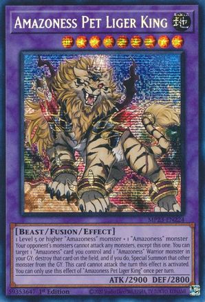 Amazoness Pet Liger King (MP23-EN224) - Prismatic Secret Rare - 25th Anniversary Tin: Dueling Heroes Mega Pack