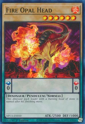 Fire Opal Head (MP23-EN050) - Super Rare - 25th Anniversary Tin: Dueling Heroes Mega Pack