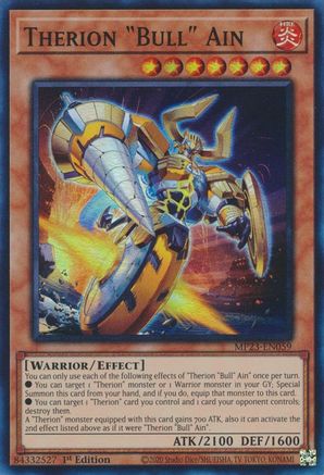 Therion "Bull" Ain (MP23-EN059) - Super Rare - 1st Edition - 25th Anniversary Tin: Dueling Heroes Mega Pack