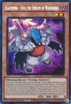 Blackwing - Vata the Emblem of Wandering (MP23-EN152) - Prismatic Secret Rare - 25th Anniversary Tin: Dueling Heroes Mega Pack