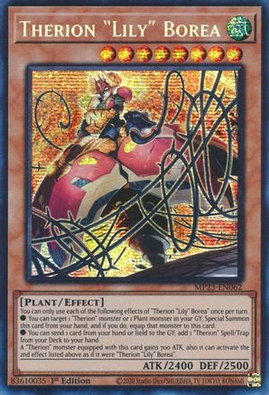 Therion "Lily" Borea (MP23-EN062) - Prismatic Secret Rare - 1st Edition - 25th Anniversary Tin: Dueling Heroes Mega Pack