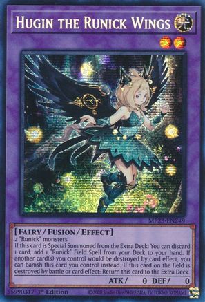 Hugin the Runick Wings (MP23-EN249) - Prismatic Secret Rare - 25th Anniversary Tin: Dueling Heroes Mega Pack