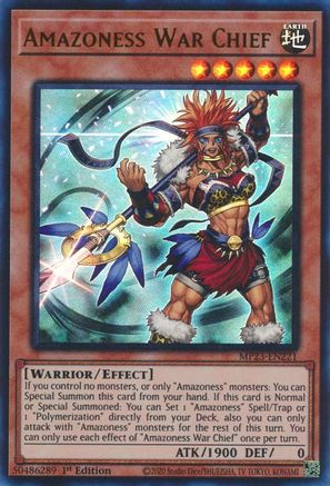 Amazoness War Chief (MP23-EN221) - Ultra Rare - 1st Edition - 25th Anniversary Tin: Dueling Heroes Mega Pack