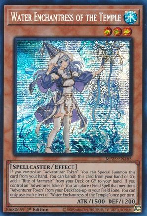 Water Enchantress of the Temple (MP23-EN265) - Prismatic Secret Rare - 1st Edition - 25th Anniversary Tin: Dueling Heroes Mega Pack