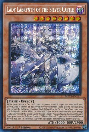 Lady Labrynth of the Silver Castle (MP23-EN177) - Prismatic Secret Rare - 1st Edition - 25th Anniversary Tin: Dueling Heroes Mega Pack