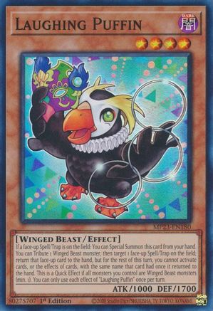 Laughing Puffin (MP23-EN180) - Super Rare - 1st Edition - 25th Anniversary Tin: Dueling Heroes Mega Pack