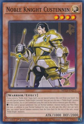 Noble Knight Custennin (MP23-EN275) - Common - 1st Edition - 25th Anniversary Tin: Dueling Heroes Mega Pack