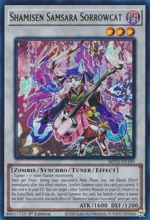 Shamisen Samsara Sorrowcat (MP23-EN189) - Ultra Rare - 25th Anniversary Tin: Dueling Heroes Mega Pack
