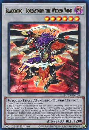 Blackwing - Boreastorm the Wicked Wind (MP23-EN188) - Ultra Rare 1st Edition