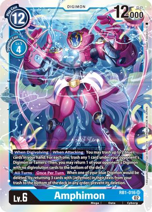 Amphimon (RB1-016) Foil Super Rare - Resurgence Booster