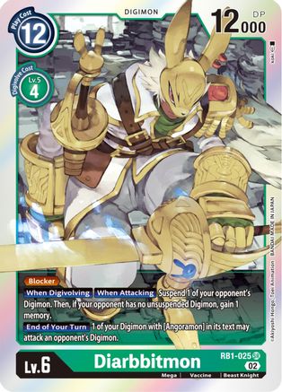 Diarbbitmon (RB1-025) Foil Super Rare - Resurgence Booster