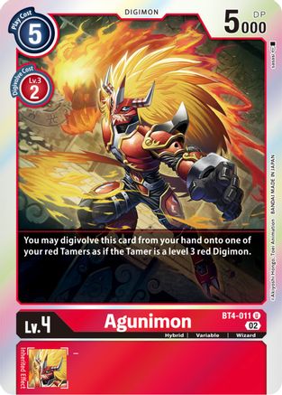 Agunimon (Resurgence Booster Reprint) (BT4-011) Foil Uncommon - Resurgence Booster