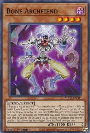Bone Archfiend (SDCK-EN003) - Common - 1st Edition - Structure Deck: The Crimson King